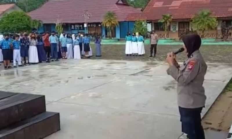 Sat Binmas Polres Lamandau Adakan Sosialisasi Bahaya Narkoba dan Rekrutmen Anggota Saka Bhayangkara
